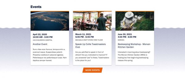 Events List View screenshot
